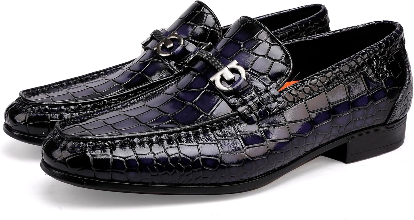 Red Alligator Loafer Pair