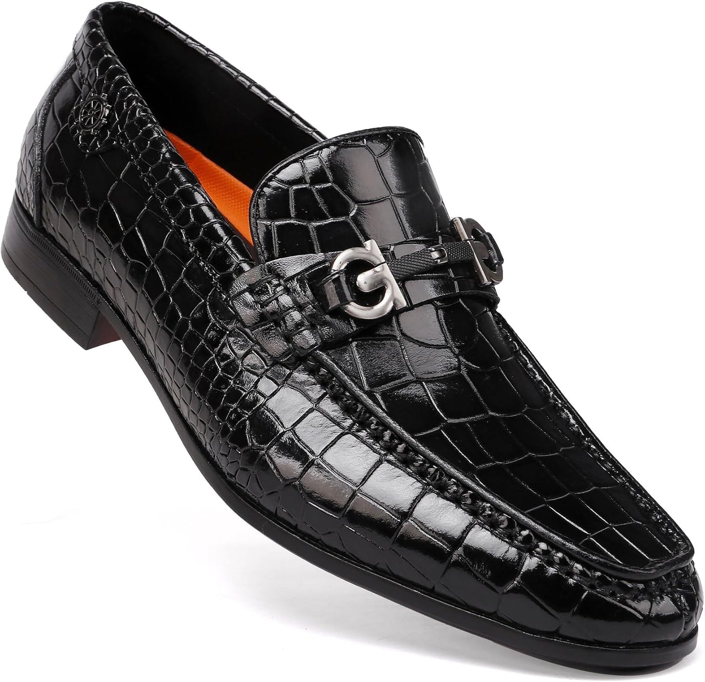 White Alligator Loafer Pair