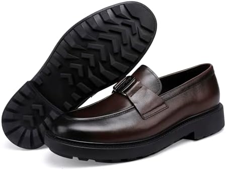 Black Buckle Dress Loafer Sole