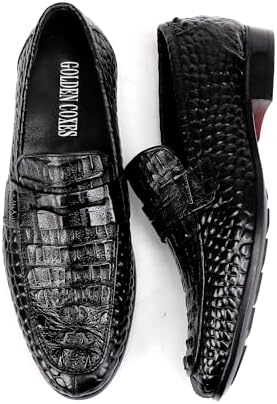 Men's Ostrich Pattern Loafer Detail