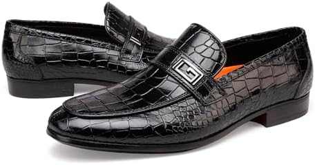Black Crocodile Loafer Back