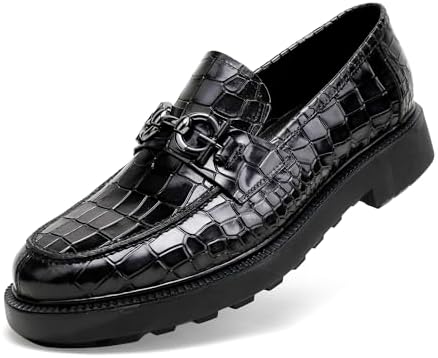 Men's Crocodile Print Business Loafer