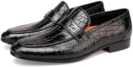 Black Crocodile Loafer Sole