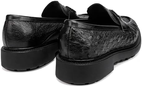 Blue Ostrich Loafer Detail