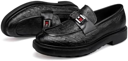 Blue Ostrich Loafer Full View
