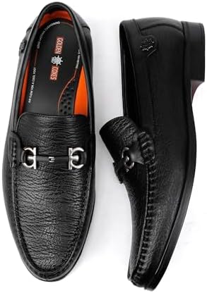 Men's Metal Buckle Dress Shoes Full View
