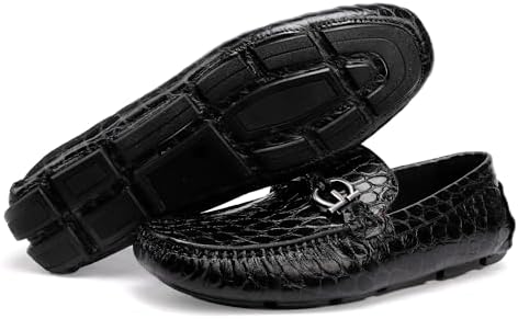 Black Alligator Moccasin Full View