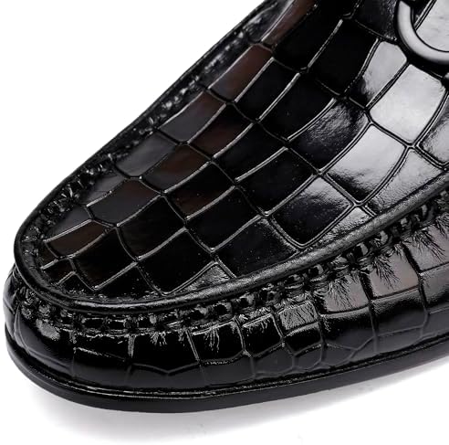 Gold Alligator Loafer Side View