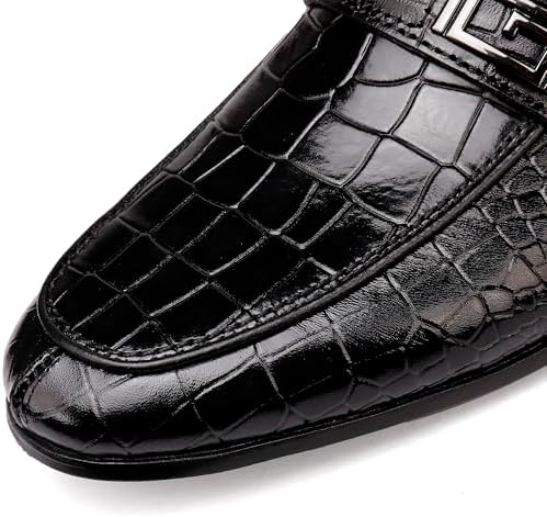 Black Crocodile Loafer Side View