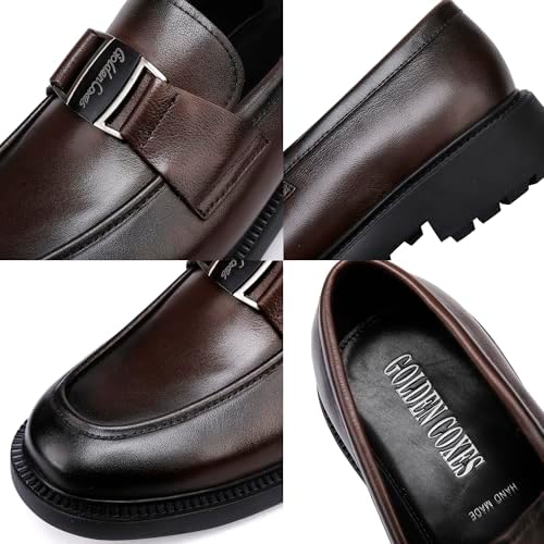 Black Buckle Dress Loafer Side View