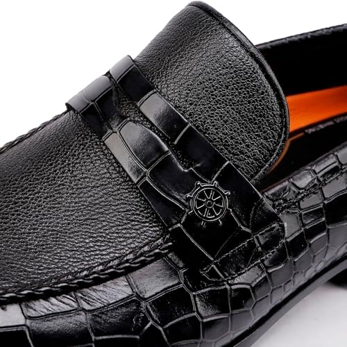 White Crocodile Loafer Detail