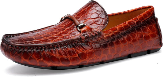 Men's Genuine Leather Dress Penny Loafer Brown