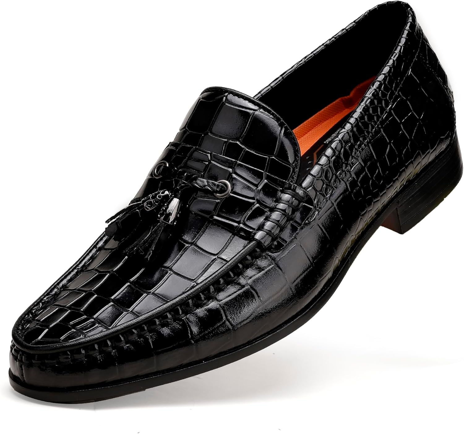 Men's Black Tassel Loafer Classic Smooth Leather