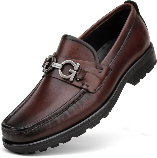 Men's Black Genuine Leather High-End Dress Loafer