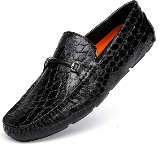 Men's Crocodile Buckle Driving Moccasin Loafer