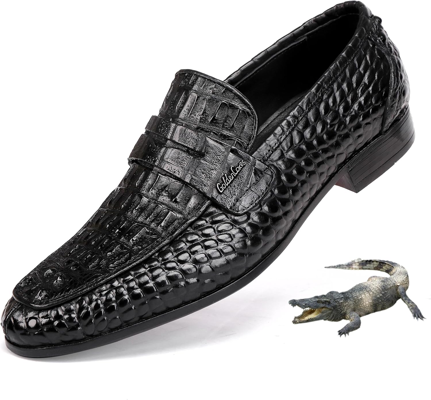 Men's Ostrich Pattern Loafer Full View