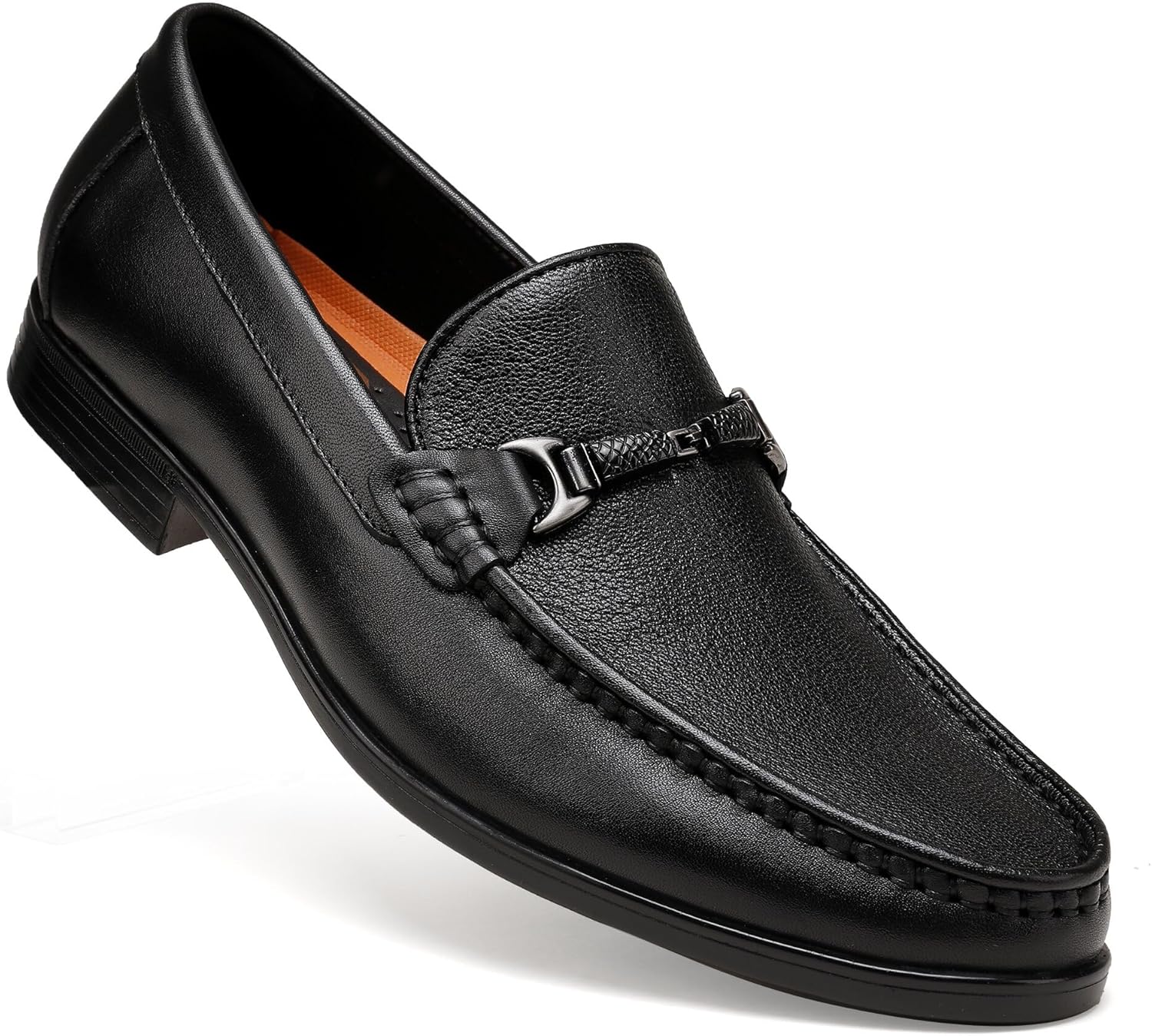 Men's White Buckle Penny Loafer