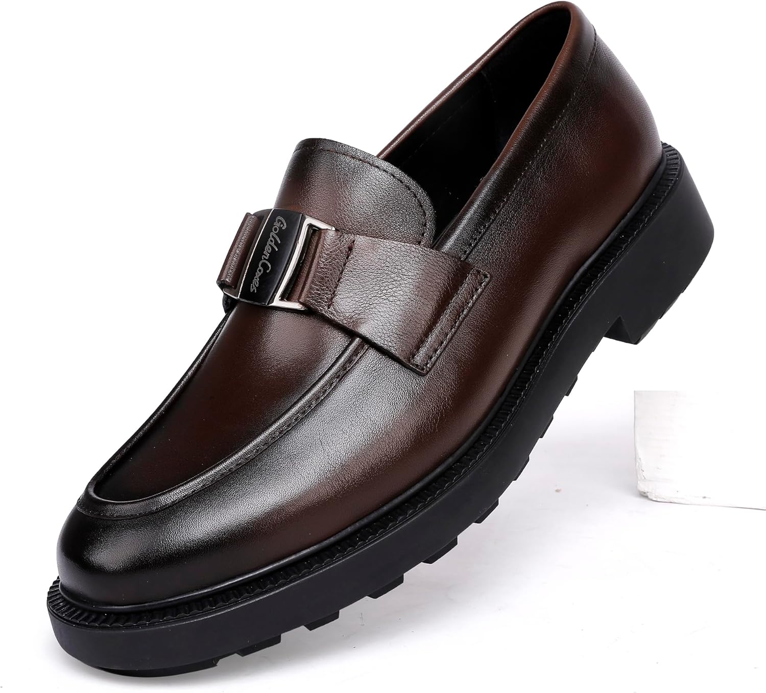 Black Buckle Dress Loafer Pair