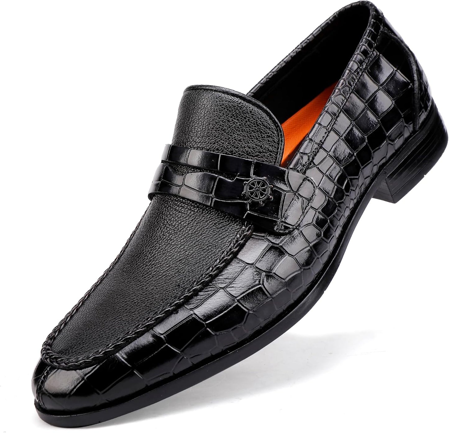 White Crocodile Loafer Pair