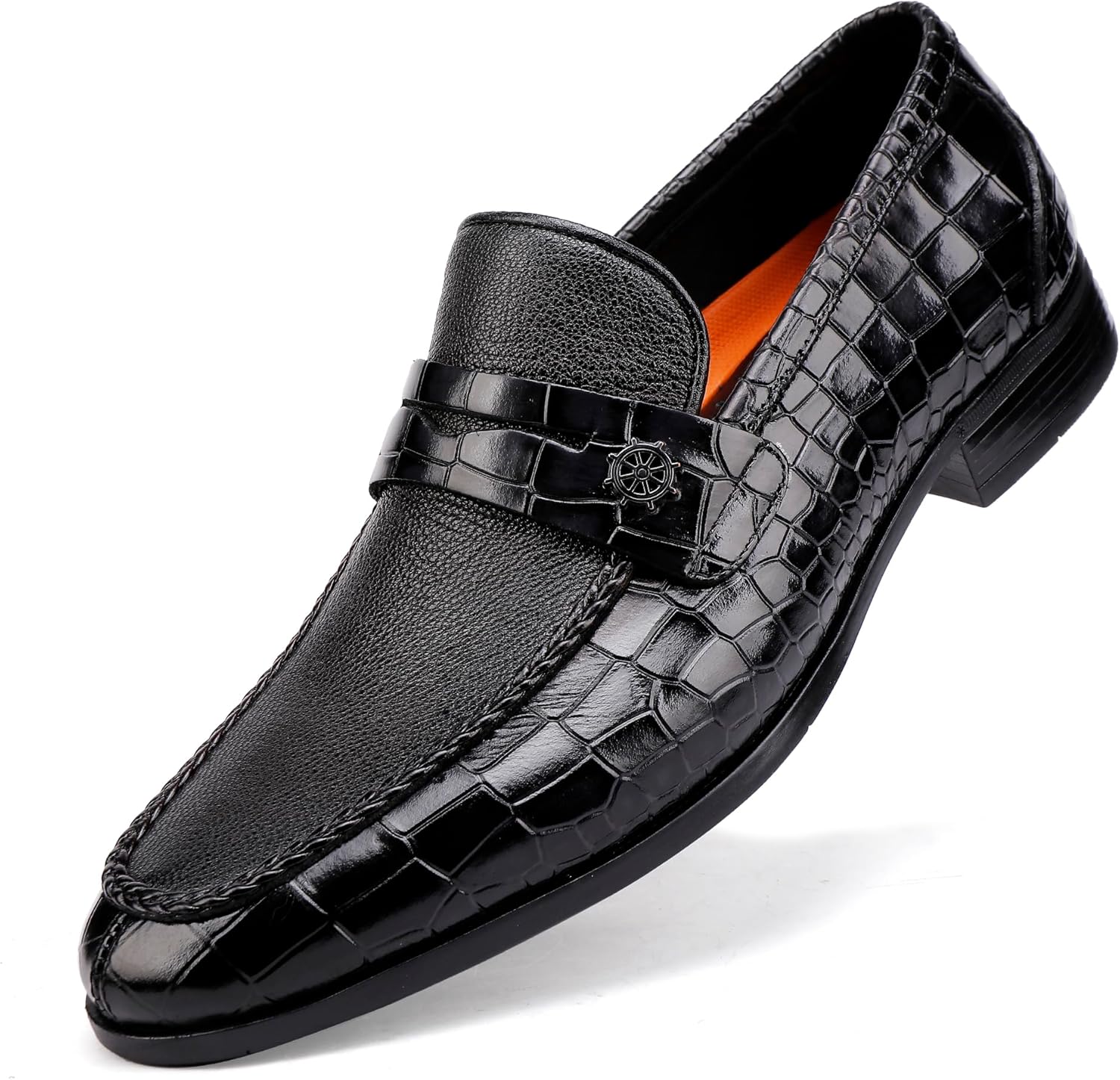 White Crocodile Loafer Pair