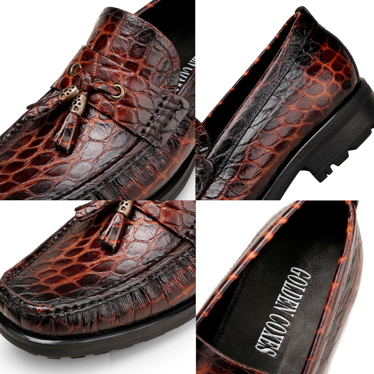 Men's Crocodile Tassel Loafer Detail