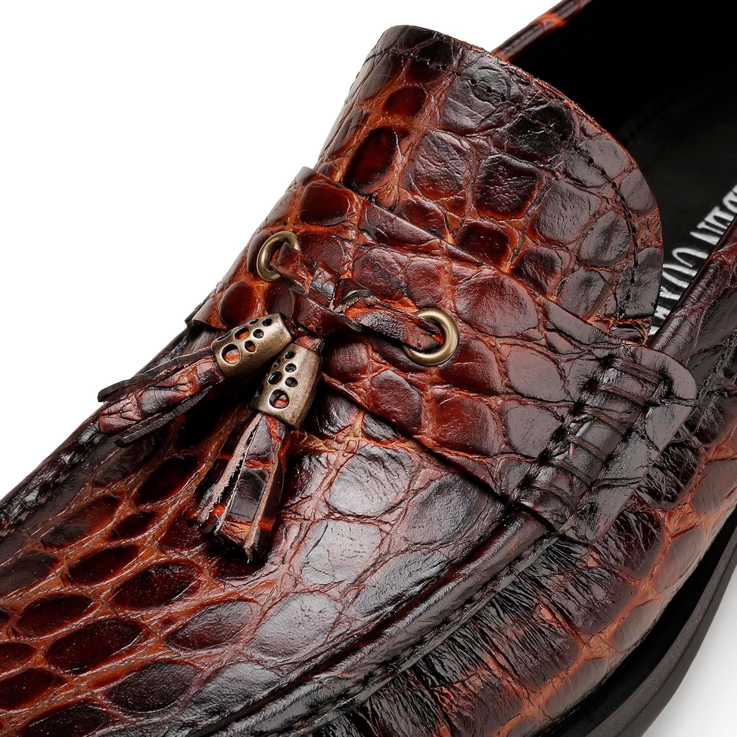 Men's Crocodile Tassel Loafer Side View