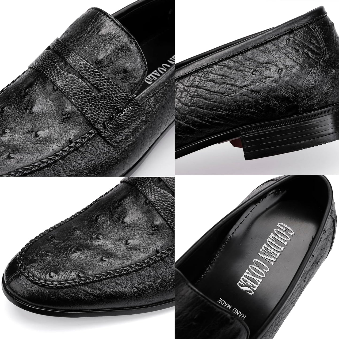 Men's Ostrich Loafer Side View