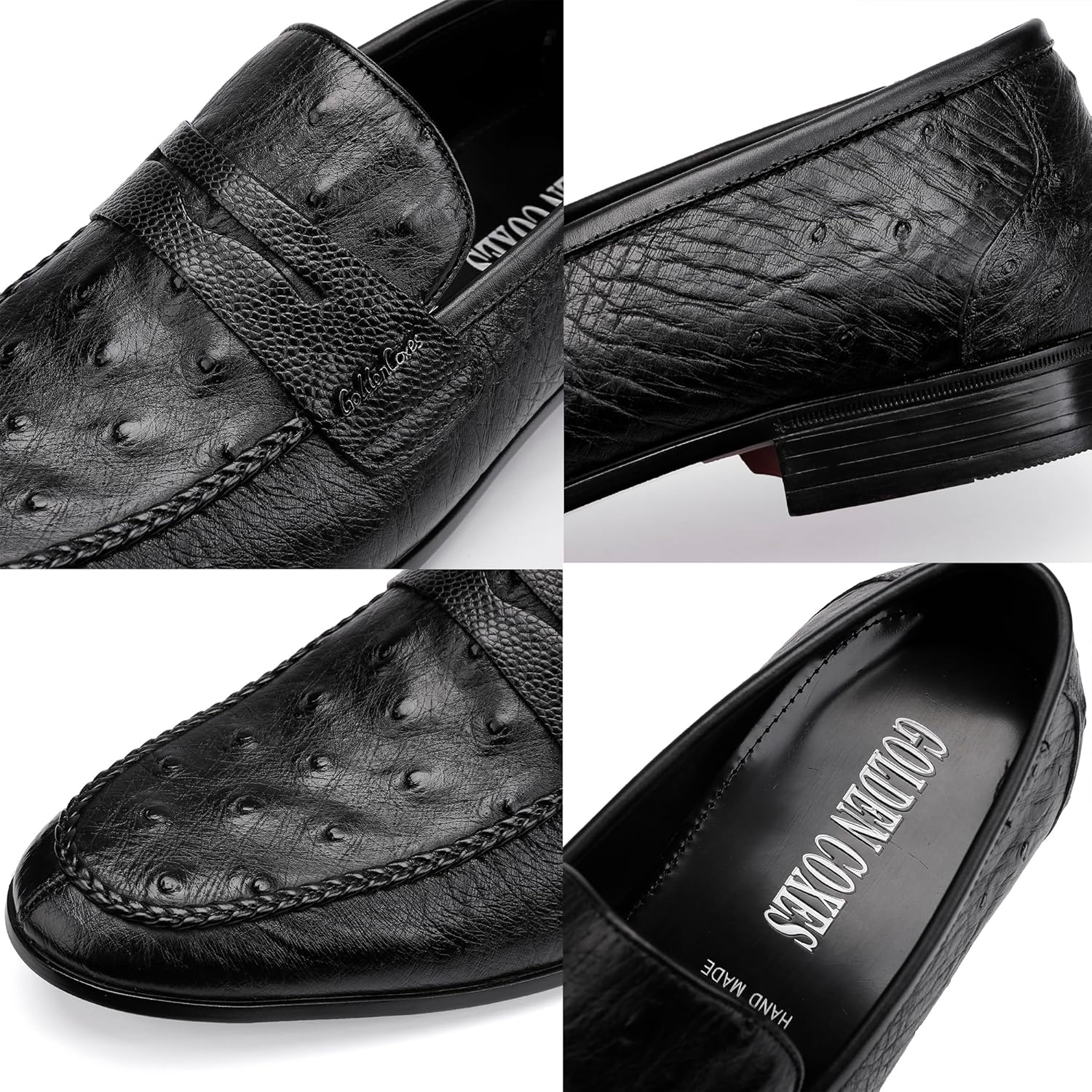 Men's Ostrich Loafer Side View